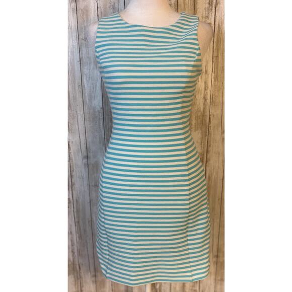 Lilly Pulitzer Shorely Blue Stripe Whiting Shift Cut Out Dress Size XS - Picture 1 of 9
